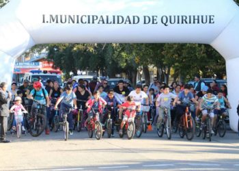 Un centenar de quirihuanos se sumaron a cicletada familiar