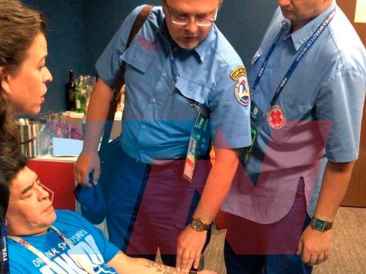 Diego Maradona se descompuso luego de la agónica victoria de la Argentina