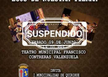 Se suspende presentación de obra musical en Quirihue programada para hoy