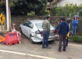 3 vehículos colisionaron por alcance en ingreso de cuesta Rehue a Cobquecura