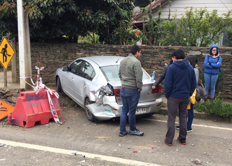 3 vehículos colisionaron por alcance en ingreso de cuesta Rehue a Cobquecura