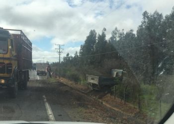 Triple colisión en sector Lajuelas en ruta Ninhue a San Nicolás
