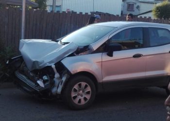 Un herido tras violenta colisión en el centro de Coelemu