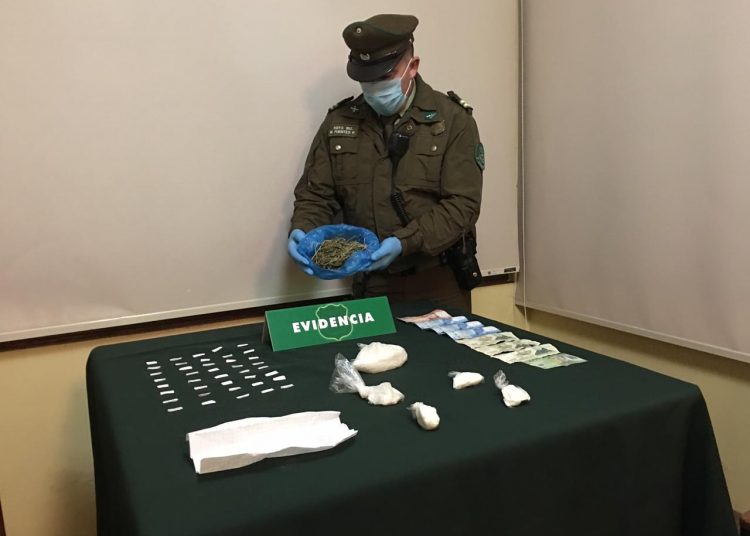 Carabineros del OS7 incautó más de 3200 dosis de pasta base en Chillán