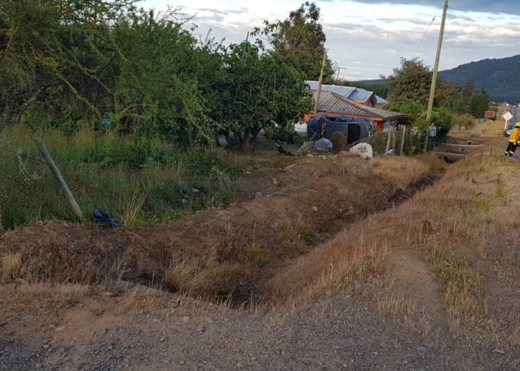 Automóvil volcó en ruta Portezuelo a Chillán esta mañana: Un herido