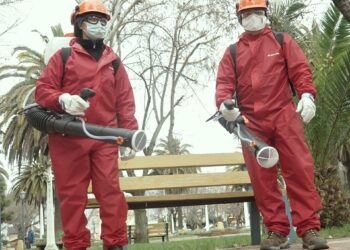 Quirihue no cesa en las labores de sanitización de espacios públicos