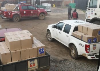 En Portezuelo se distribuyen otras 1320 cajas de alimentos