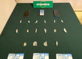Carabineros del OS7 Ñuble detuvo en Chillán a sujeto que vendía cocaína y marihuana a través de App
