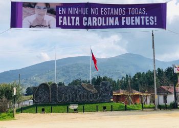 Instalan lienzos en Ninhue para mantener presente el caso de Carolina Fuentes desaparecida hace 70 días