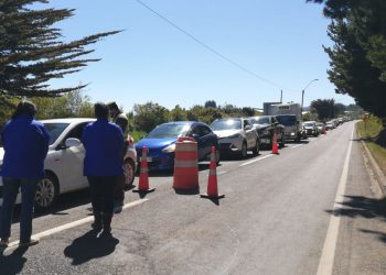 Instalan control sanitario en acceso a Cobquecura