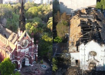 CDE se querella por quema de iglesias, daño a escultura y ataque a cuartel policial en Puente Alto
