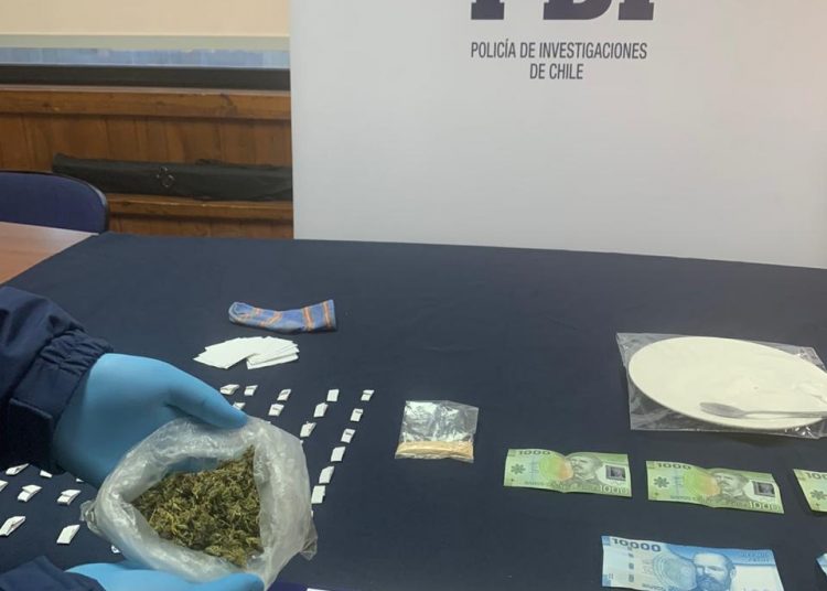 PDI detiene a dos personas que vendían cannabis y cocaína base en Bulnes