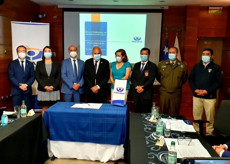 Fiscal Regional de Ñuble participa en Mesa Interregional sobre investigación de incendios forestales