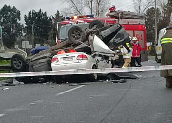 4 personas mueren en accidente vehicular ocurrido en ruta 5 sur cerca de Parral