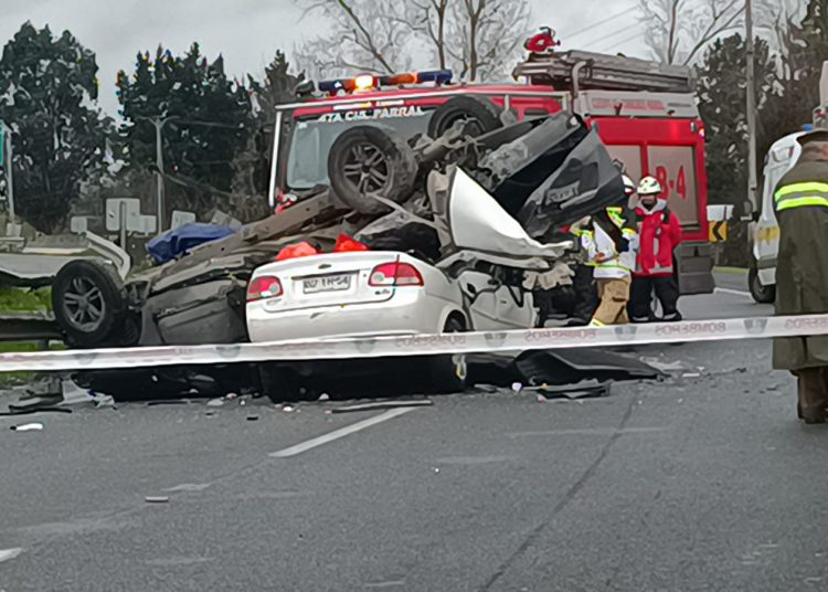 4 personas mueren en accidente vehicular ocurrido en ruta 5 sur cerca de Parral