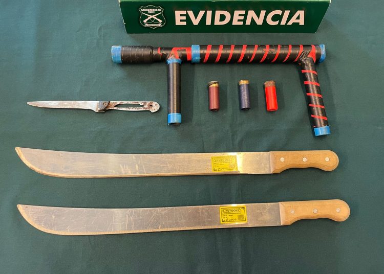 Carabineros detuvo en Chillán a sujeto con prontuario y le incautó un arma de fuego hechiza