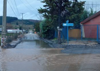 Se desbordó canal El Afeitadero en Quirihue