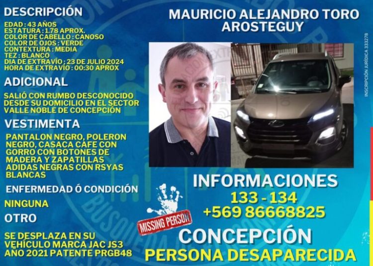 Desesperada búsqueda de director de liceo de Chiguayante: su auto estaba abandonado en Concepción