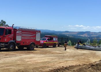 CONAF instala piscina autosoportante para combate de incendios en Quirihue