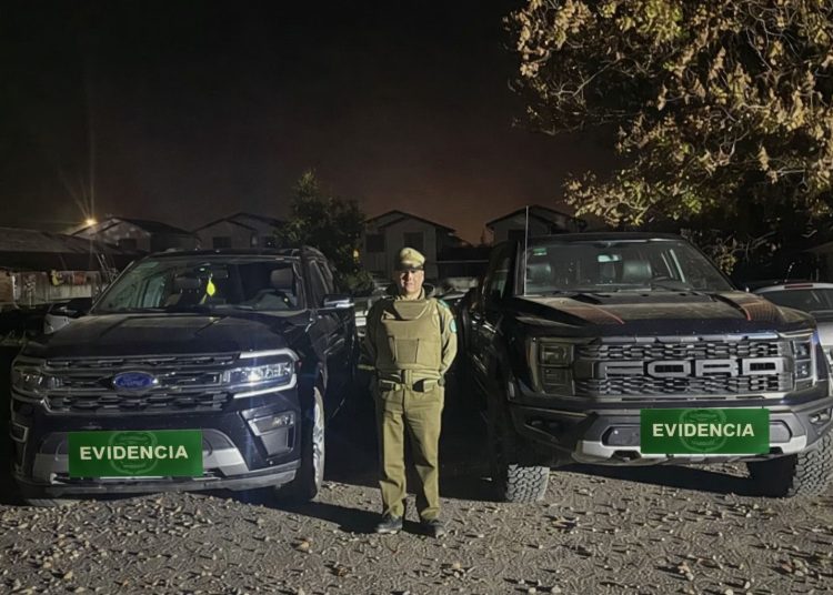 Carabineros recupera dos vehículos robados en predio forestal de Pemuco